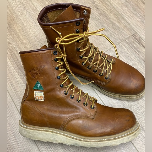 Red Wing Shoes Shoes Vintage Red Wing Steel Toe Boots Poshmark